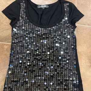 Black sequin shirt